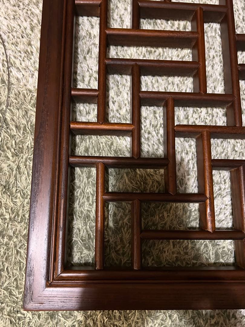 a.flat エーフラットウッドパネル　60×60 無垢材格子模様　アートパネル