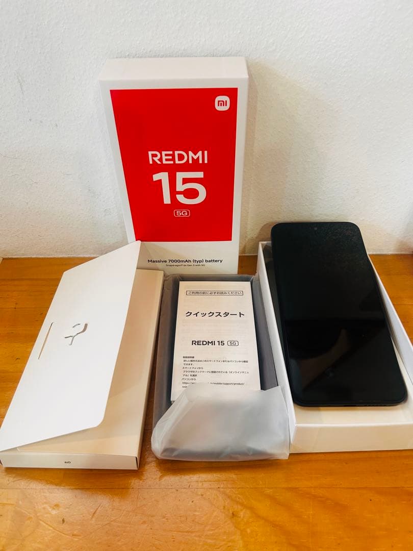 未使用 REDMI 15 5G スマホ ミッドナイトブラック　4GB/128GB