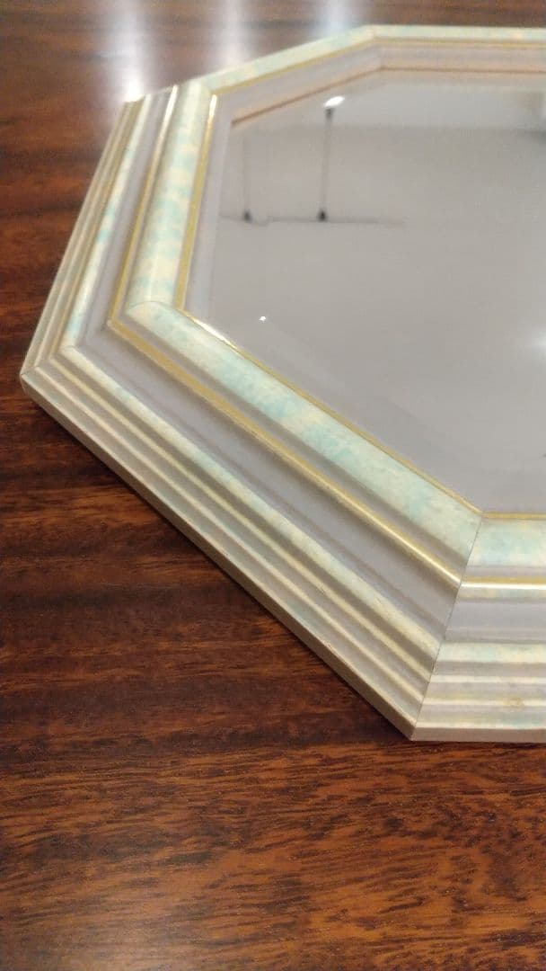 【最終価格】イタリア製　ミラー　姿見　壁掛け　アンティーク　八角