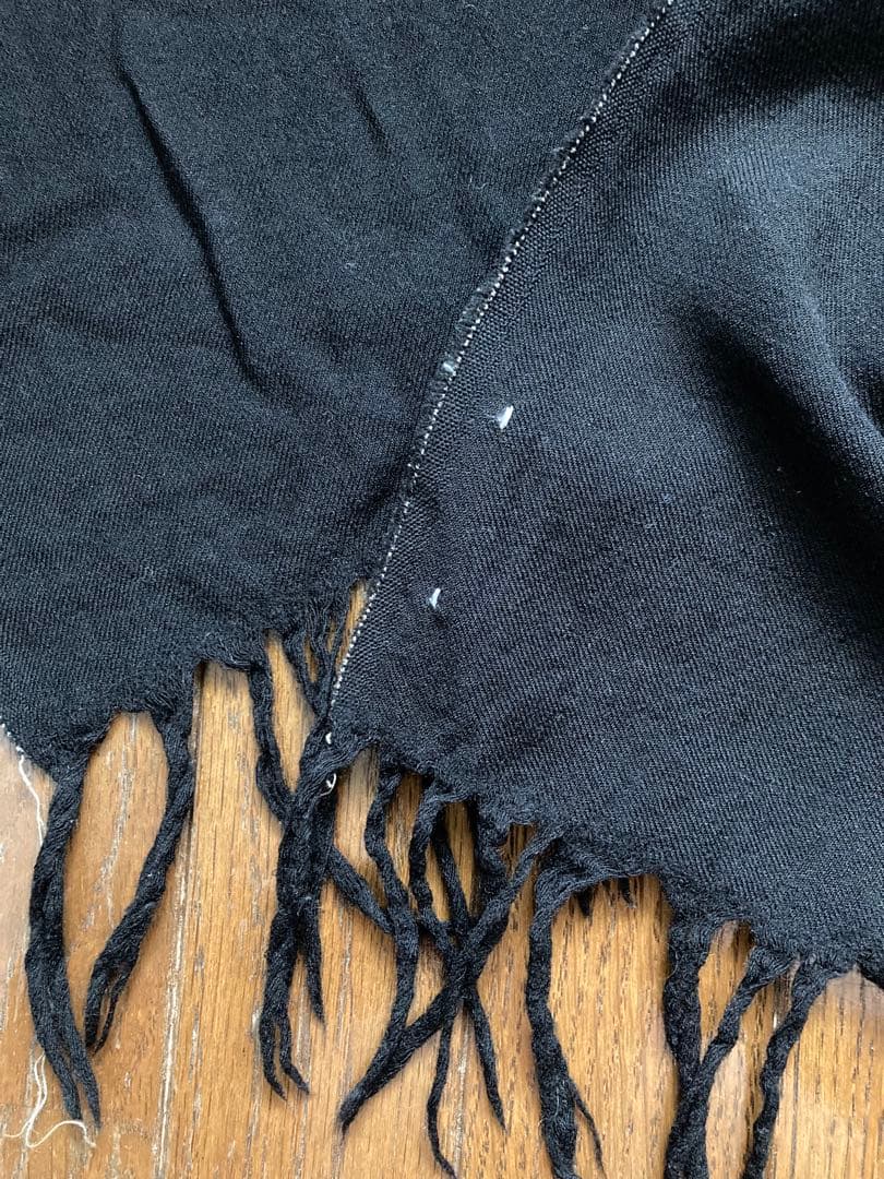 希少マルジェラアーティザナルブラック マフラーストール