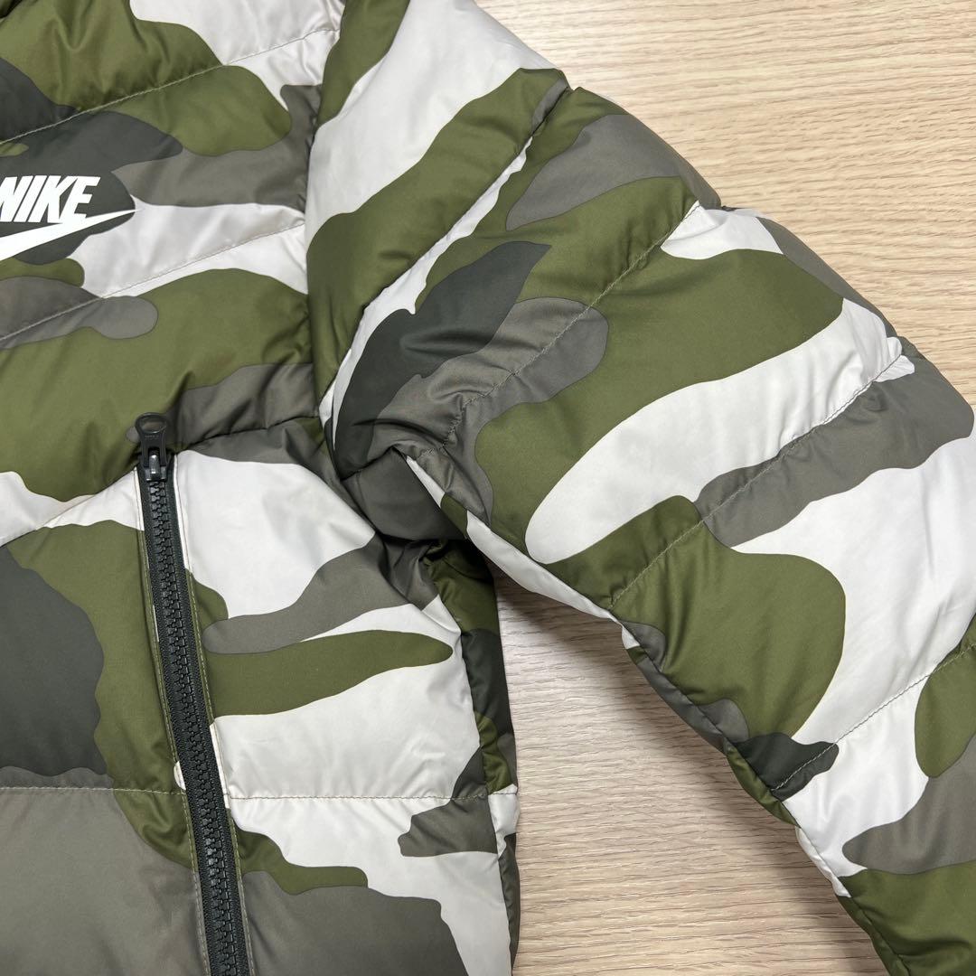 美品 ナイキ 迷彩 カモフラ ダウンジャケット サイズL