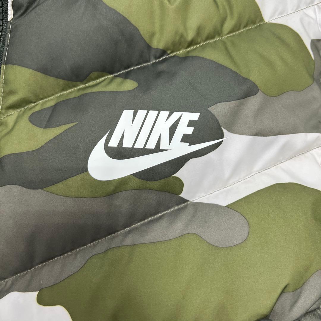 美品 ナイキ 迷彩 カモフラ ダウンジャケット サイズL