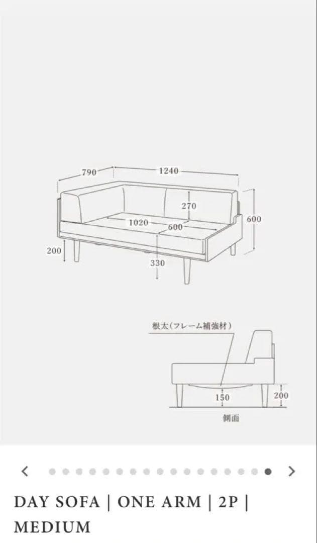 2人掛け・3人掛けソファ MOMO NATURAL DAY SOFA 2P