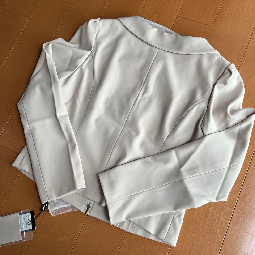 新品未使用　René ベージュ テーラードジャケット　スライダー付