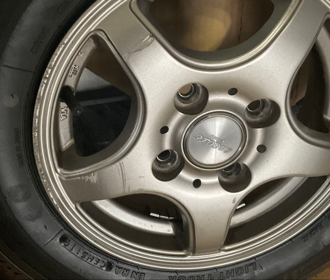 ブリヂストンK305 145 R12 LT タイヤホイール(KーLine)4個組