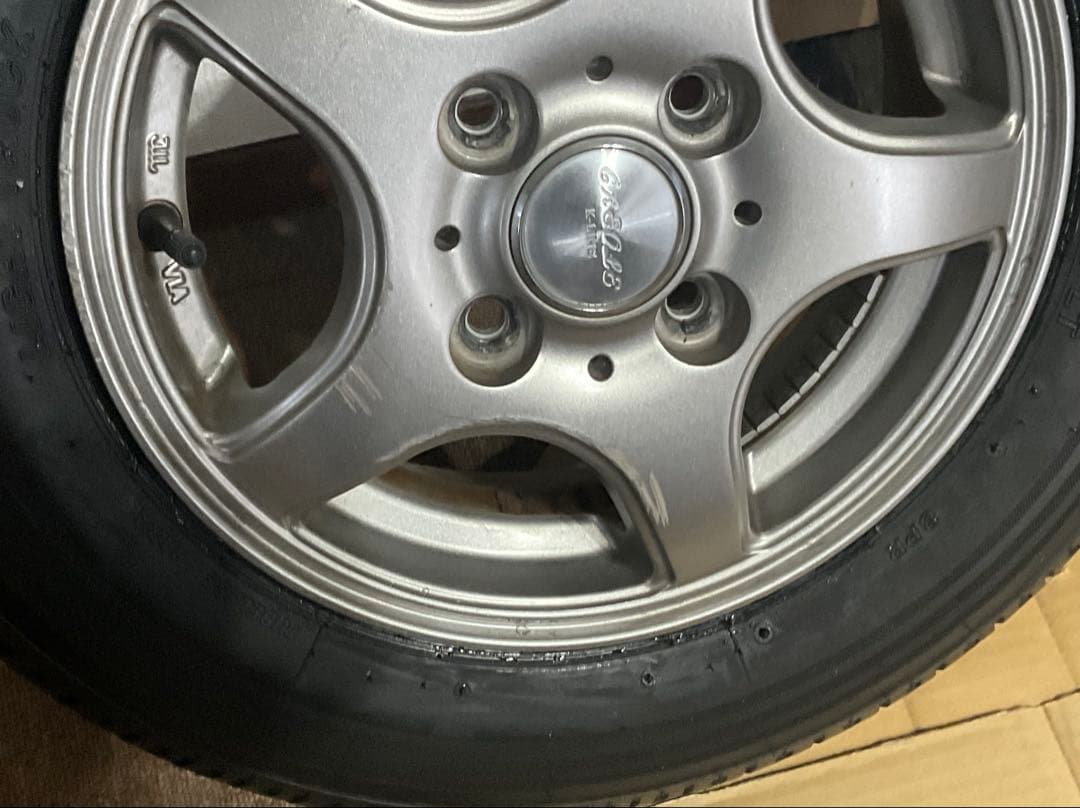 ブリヂストンK305 145 R12 LT タイヤホイール(KーLine)4個組