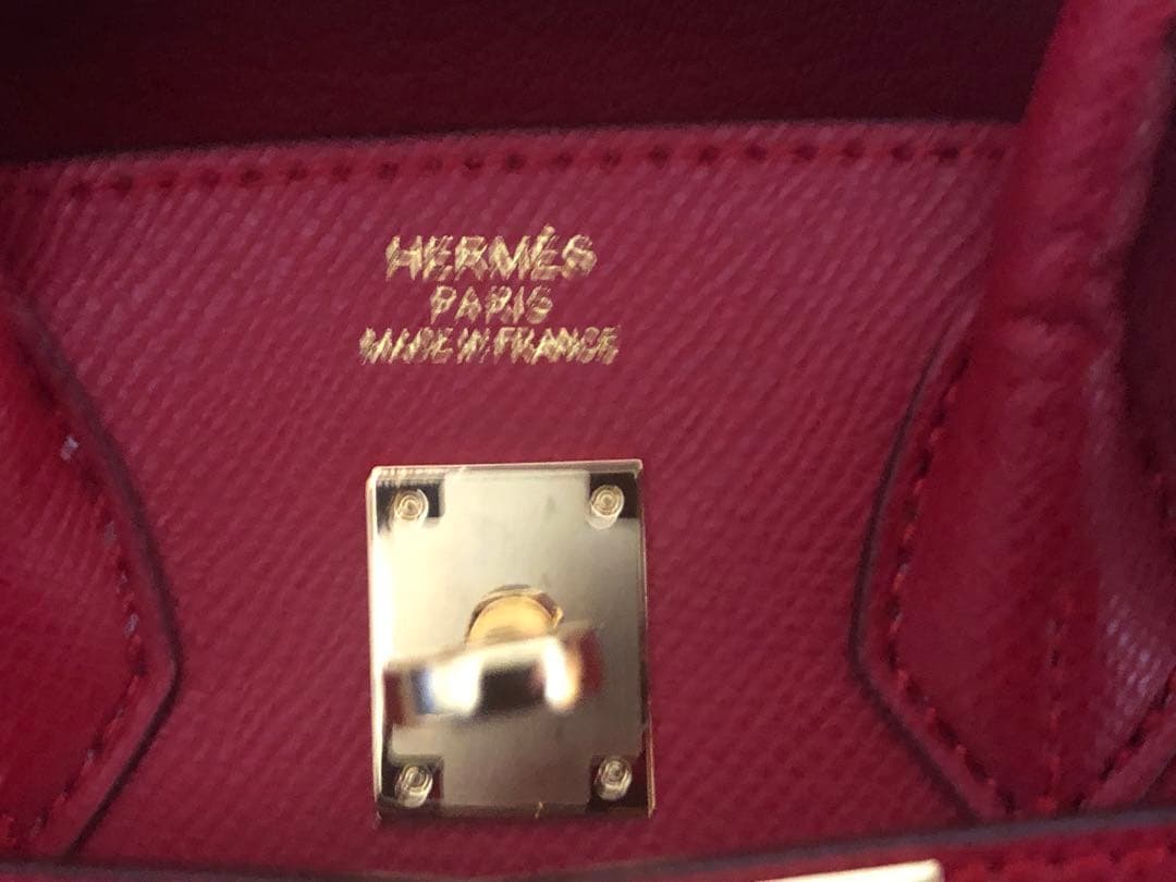 HERMES エルメス ノベルティ ハンドバッグ レッド バーキン25