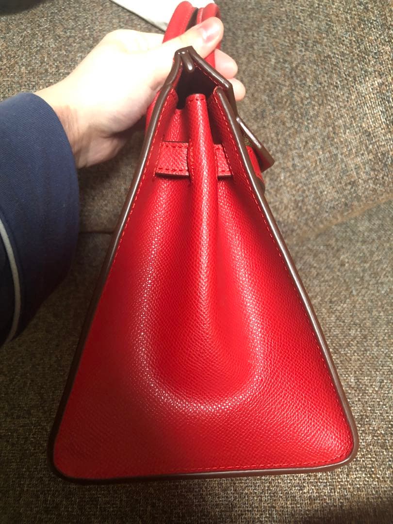 HERMES エルメス ノベルティ ハンドバッグ レッド バーキン25