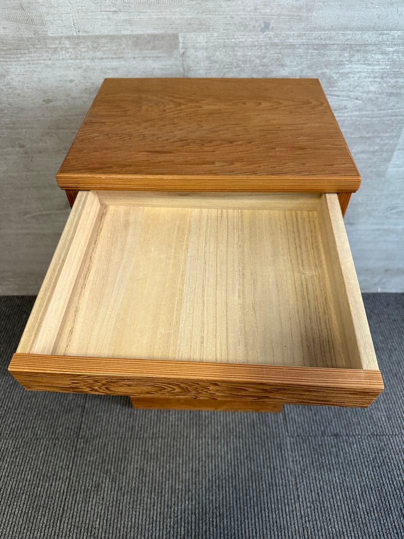 希少！和モダン！屋久杉天然木　電話台・ファックス台　花台