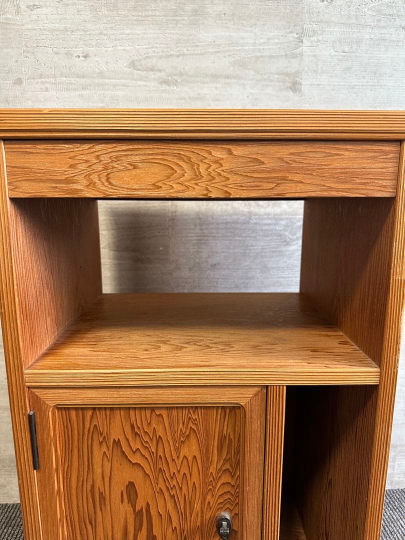 希少！和モダン！屋久杉天然木　電話台・ファックス台　花台