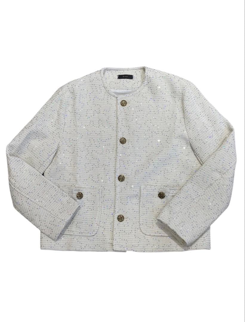 【完売品】悦也くん着用ALUDE short lame tweed jacket
