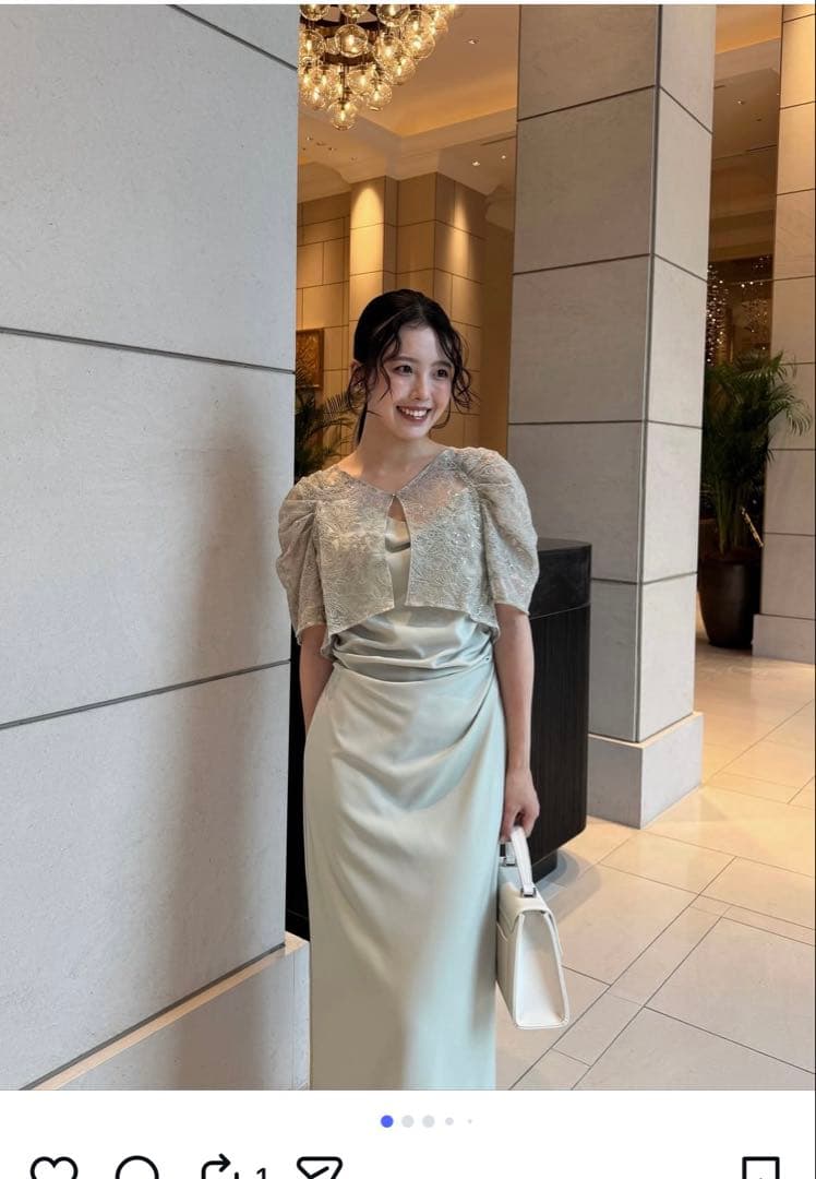 Lerureリルアー　Lace bolero set drepe dress