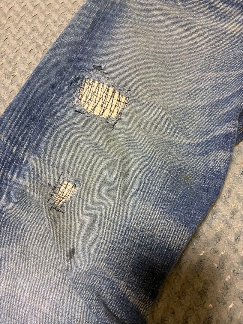 RRL ライトブルーダメージジーンズ