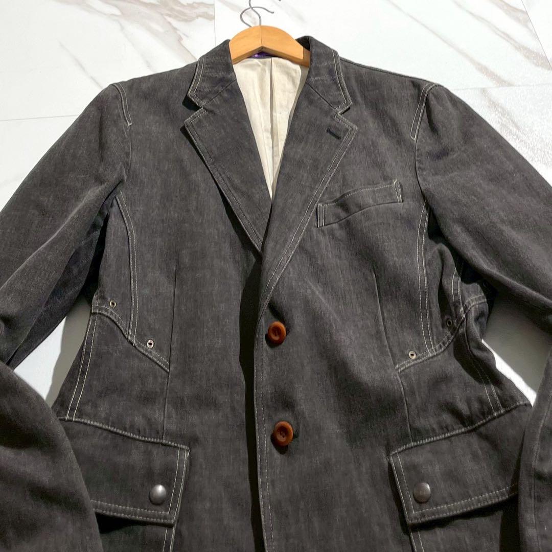 【美品✨】ポールスミスコレクション デニム テーラードジャケット グレー XL