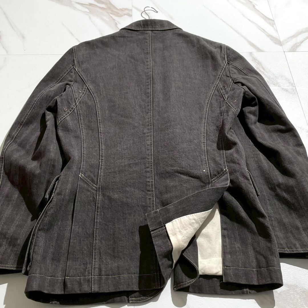 【美品✨】ポールスミスコレクション デニム テーラードジャケット グレー XL