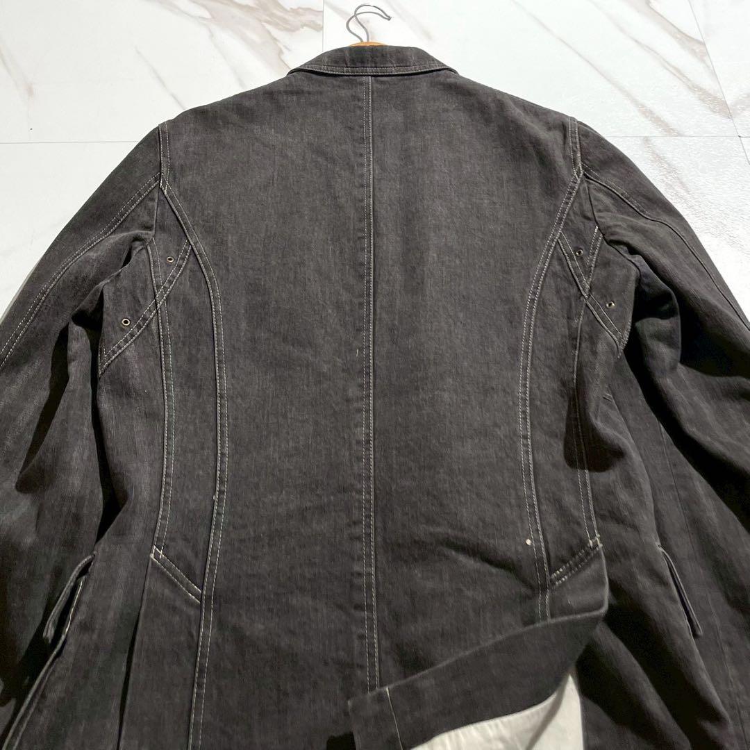 【美品✨】ポールスミスコレクション デニム テーラードジャケット グレー XL