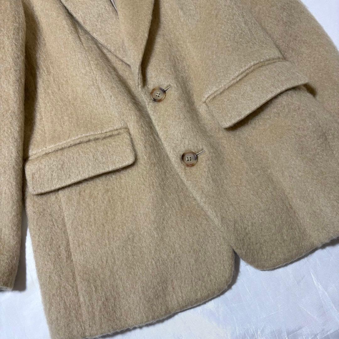 【美品】スピック&スパン 25AW モヘヤブレンドシャギージャケット ベージュ