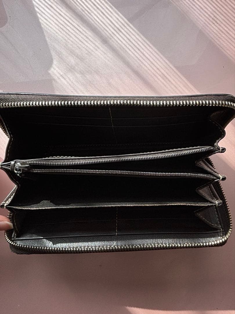 GUCCI GGキャンバス 長財布 ベージュ/ブラック