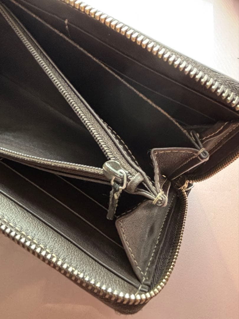 GUCCI GGキャンバス 長財布 ベージュ/ブラック