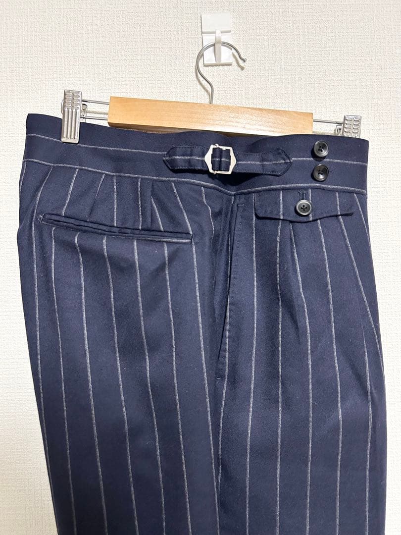 MORLES モアレス ダブルブレスト スーツ カノニコ チョークストライプ