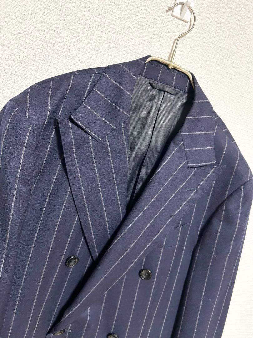 MORLES モアレス ダブルブレスト スーツ カノニコ チョークストライプ