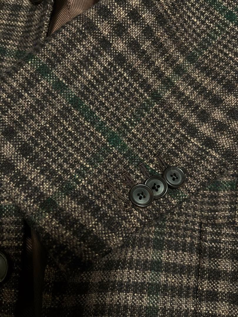 タイムセール　美品　カスタムテイラービームス　ツィードジャケット　46　ブラウン