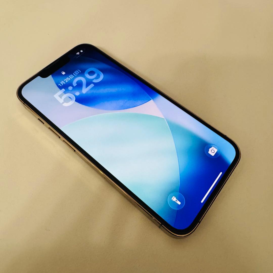 【美品】SIMフリー iPhone13 Pro 128GBゴールド 90%