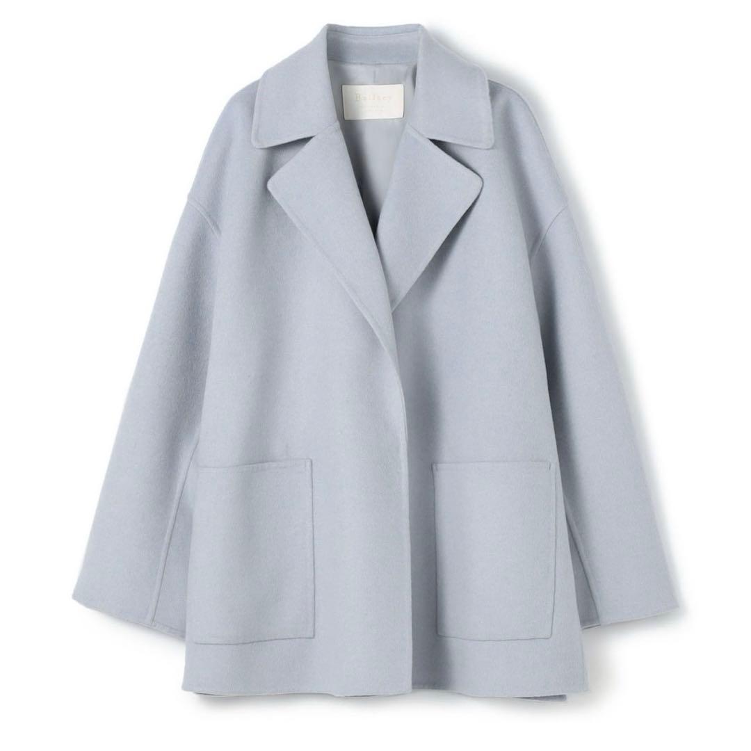 【Ballsey】プレミアムウールリバー オープンカラーショートコート