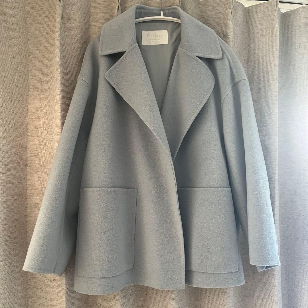 【Ballsey】プレミアムウールリバー オープンカラーショートコート