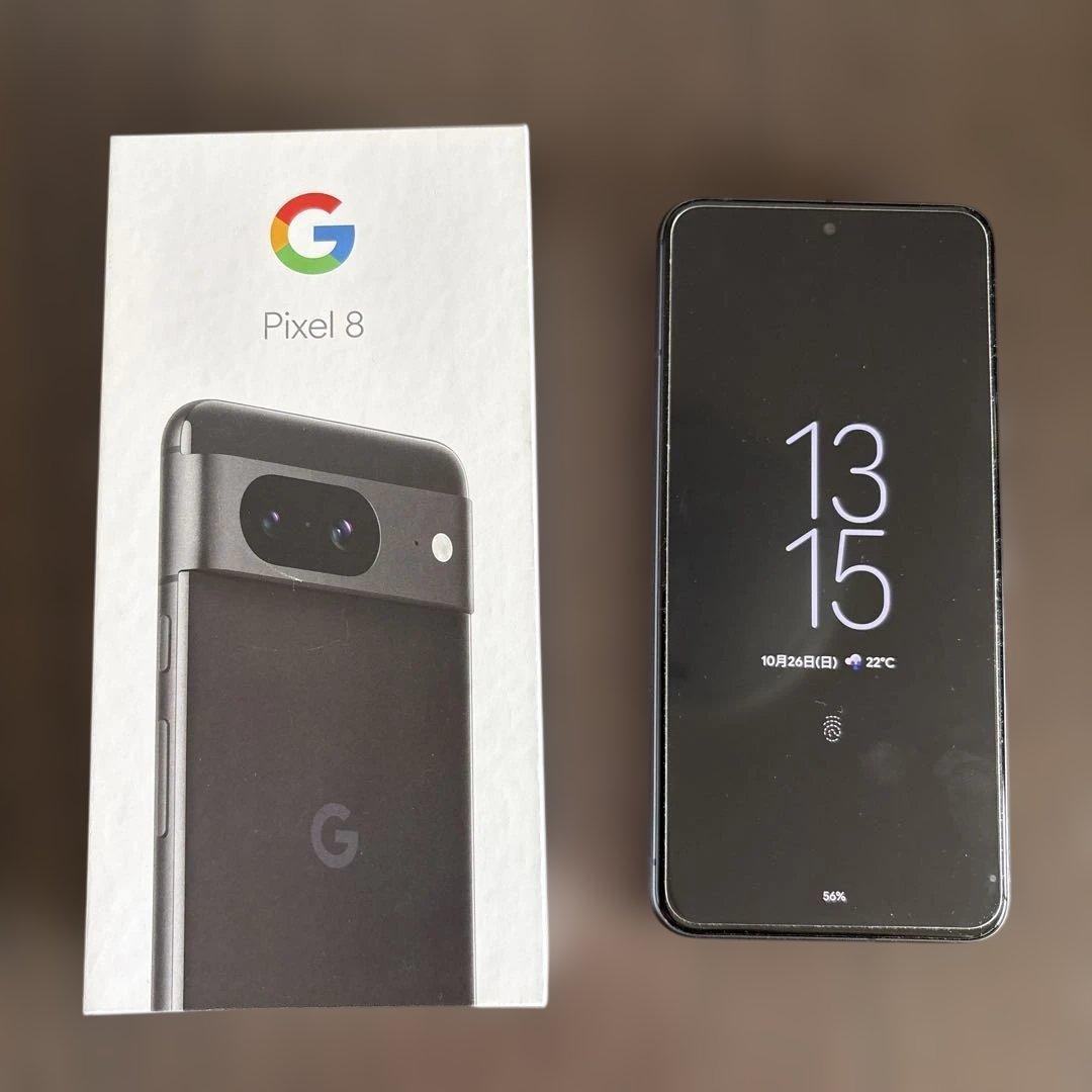 Google Pixel 8 ブラック 本体 ケース付き