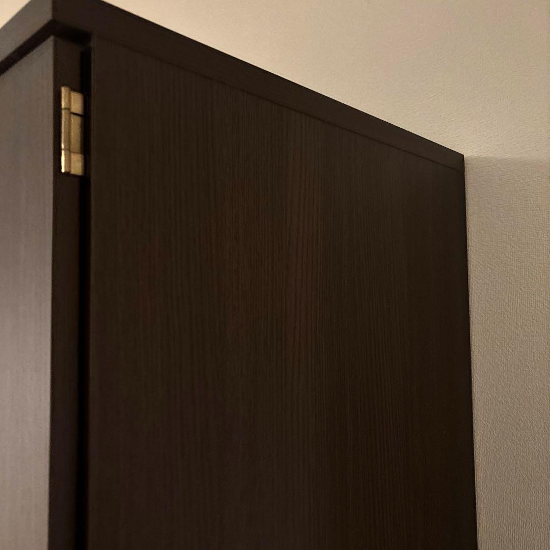 【1月27日まで】ダークブラウン クローゼット ワードローブ2ドア 引き出し付き