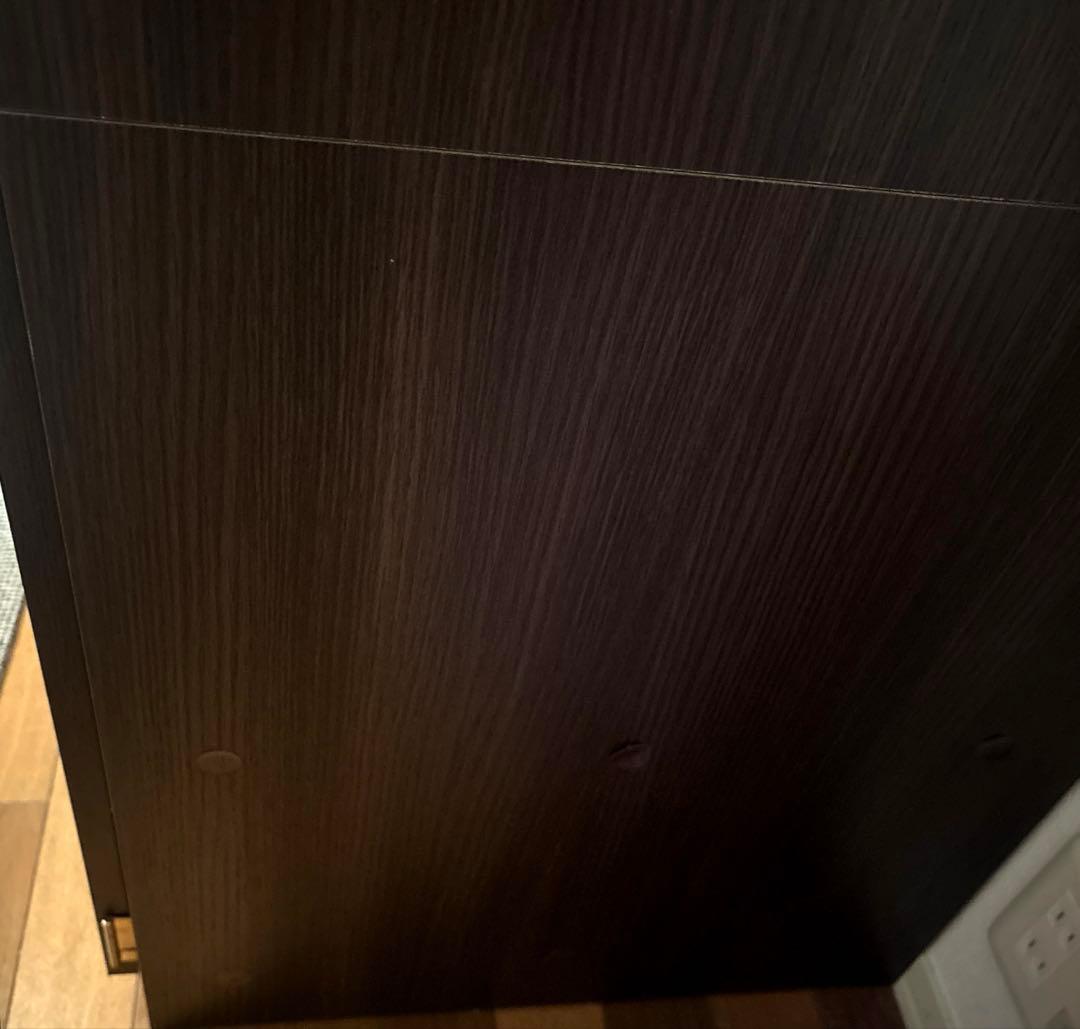 【1月27日まで】ダークブラウン クローゼット ワードローブ2ドア 引き出し付き