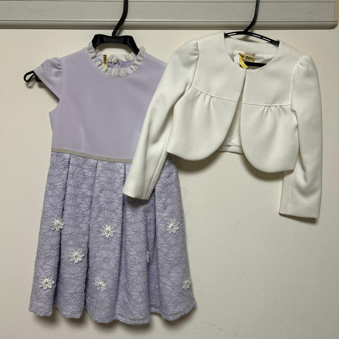 （卒園式、入学式）フォーマルドレスセット　120cm、靴19cm