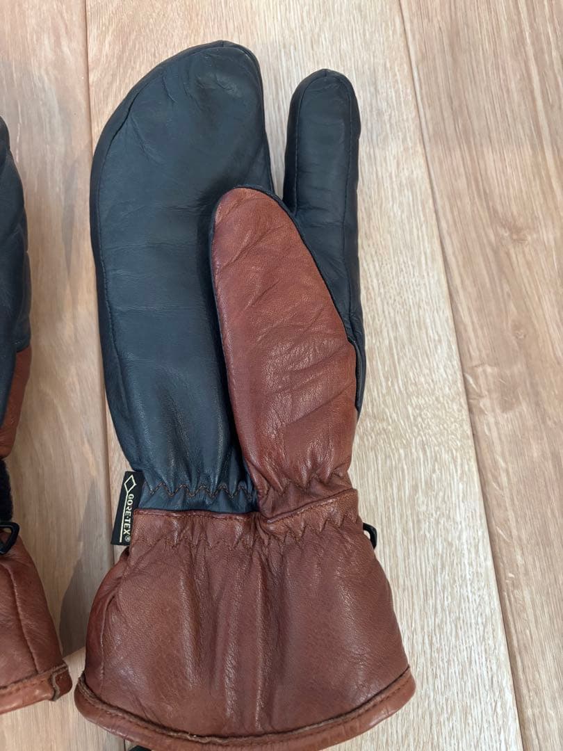 ヘストラ　Hestra ミトングローブ サイズ9 ブラウン/ブラック