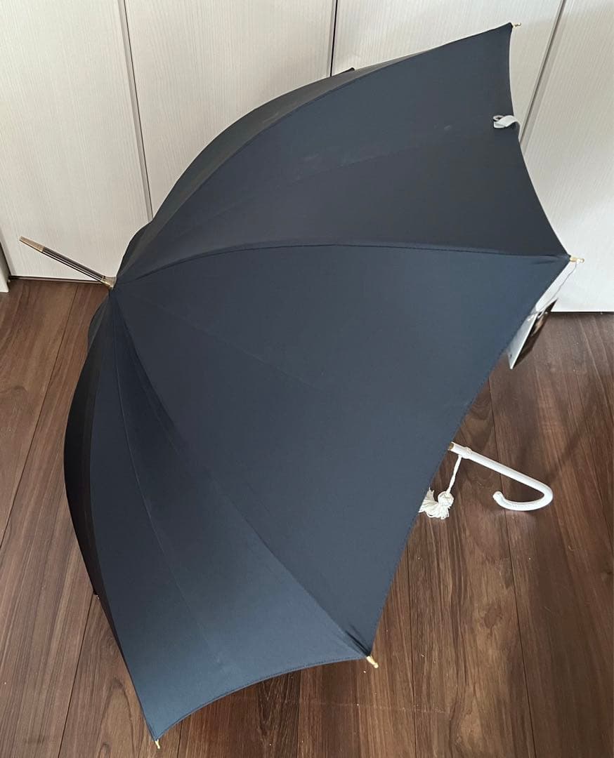 新品フォックスアンブレラ　WL1細革巻ホワイトハンドルダブルフェイス婦人長傘