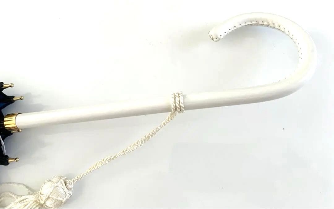 新品フォックスアンブレラ　WL1細革巻ホワイトハンドルダブルフェイス婦人長傘