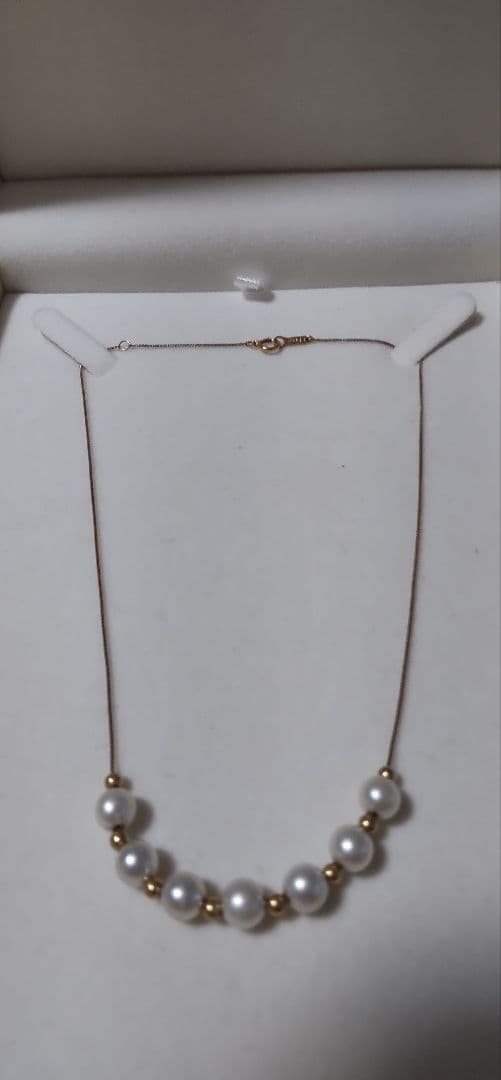 18金 ベビーパールネックレス