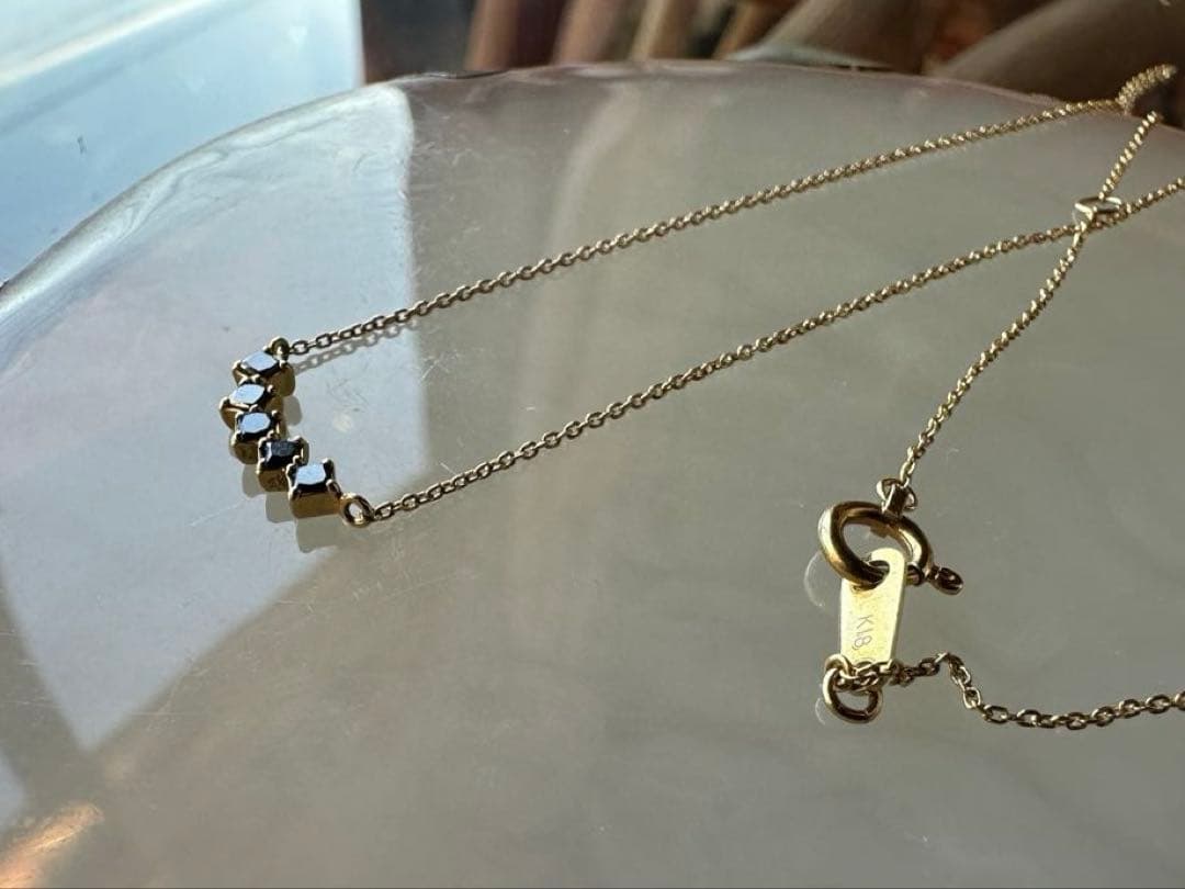 AHKAH K18 ブラックスピネルネック