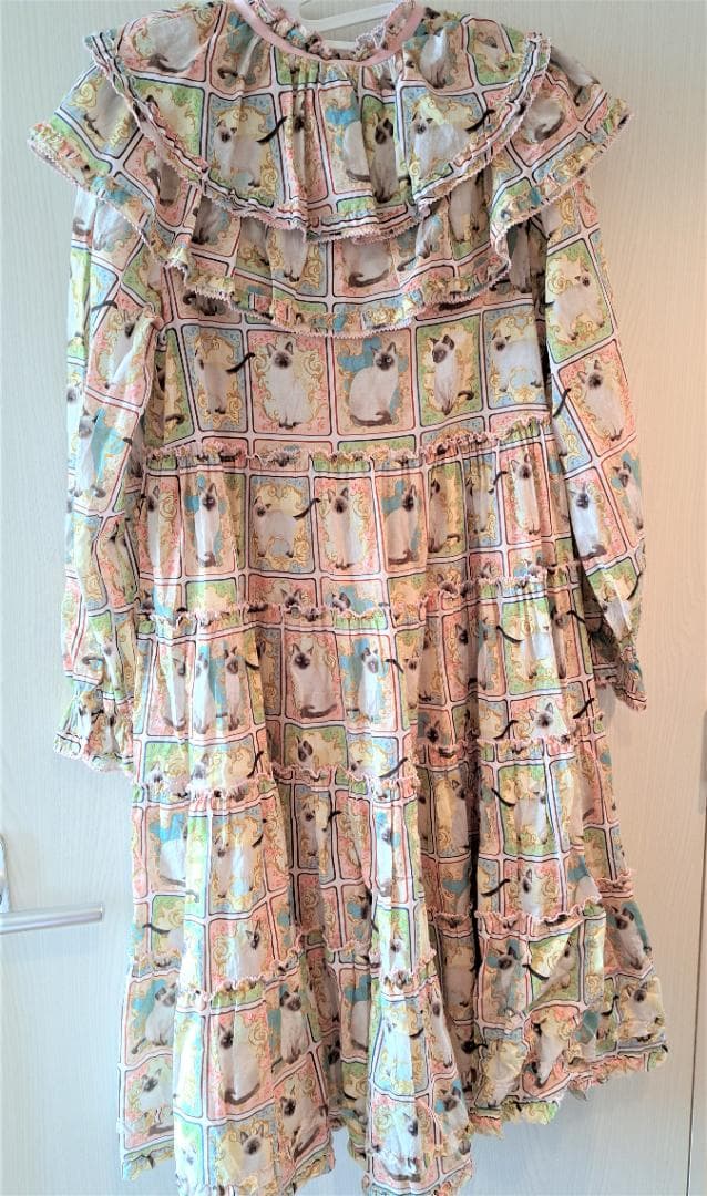 タグ付き♥シャムカドレptダブルフリルワンピalcaliアルカリピンクハウス