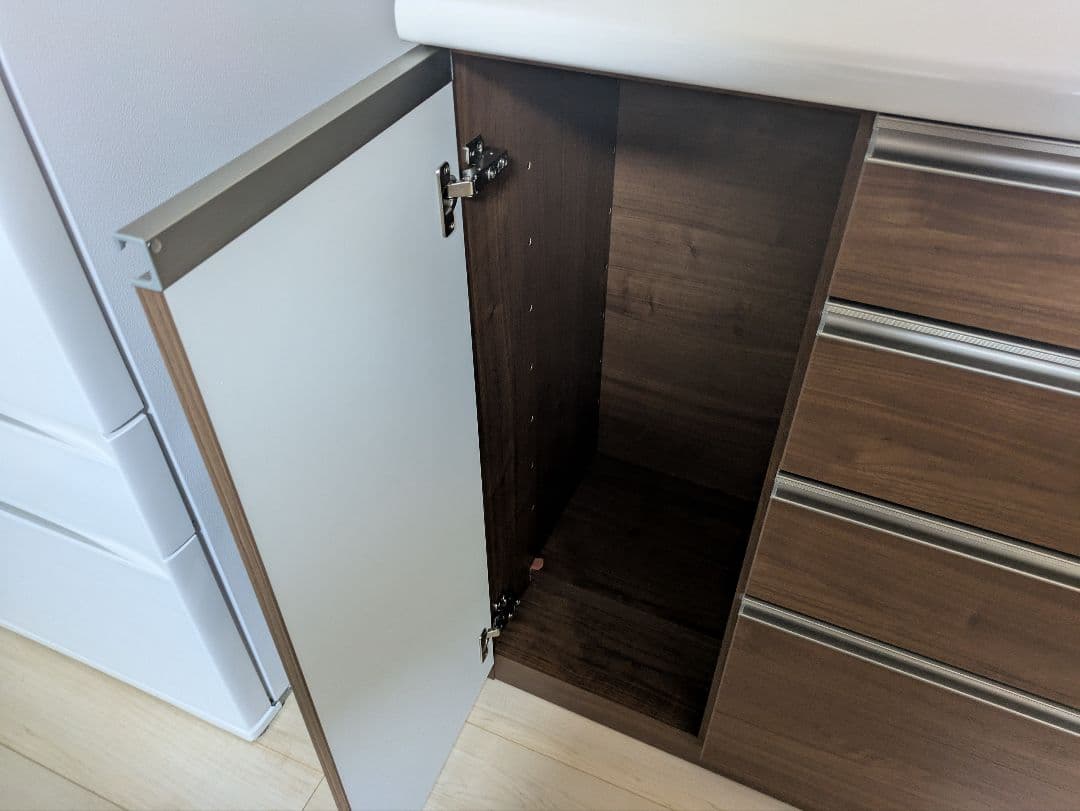 【未使用 新品】大川家具 ダークブラウン キッチンカウンター