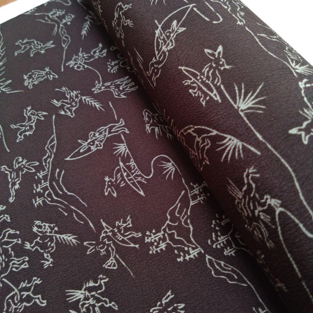 鳥獣戯画・東レシルック長襦袢反物