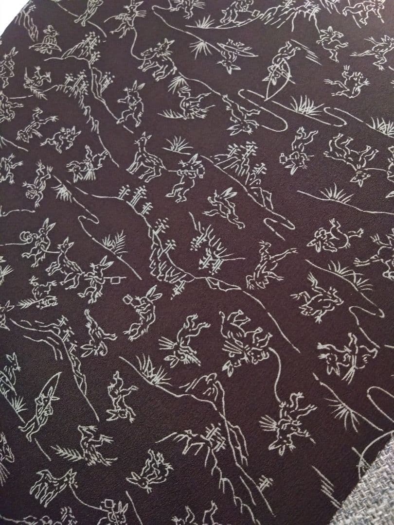 鳥獣戯画・東レシルック長襦袢反物