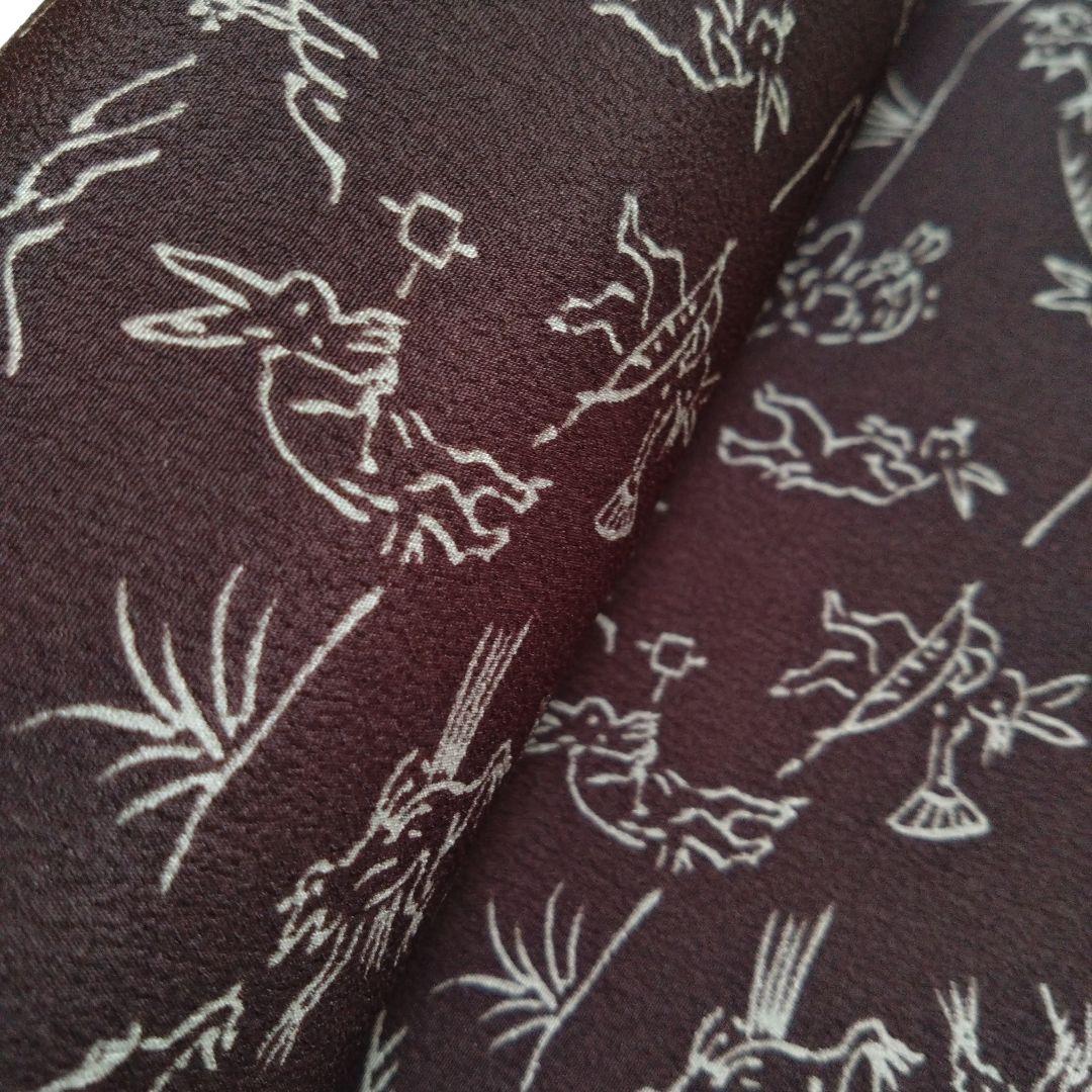 鳥獣戯画・東レシルック長襦袢反物