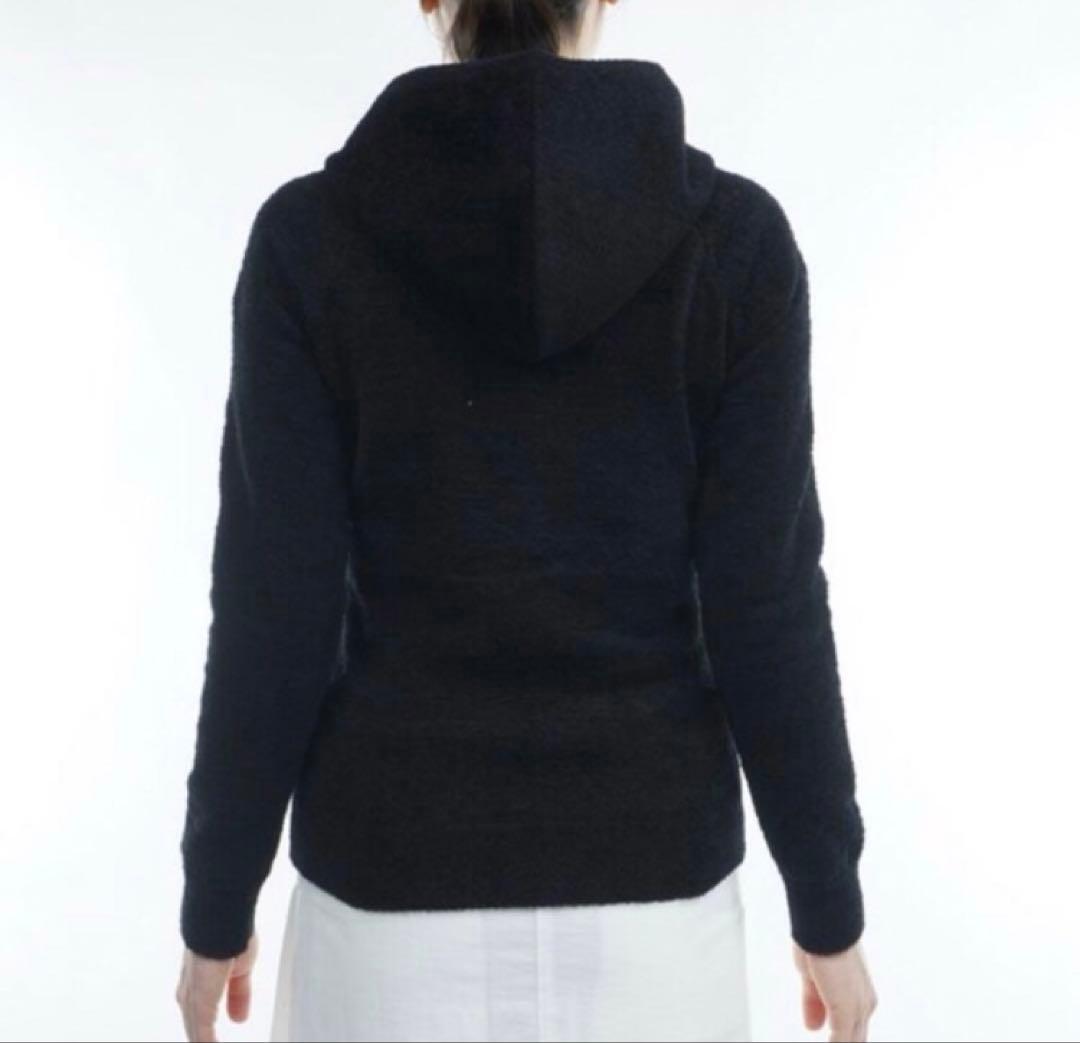 デサント　モールニットパーカー　ジップアップ　ブラック