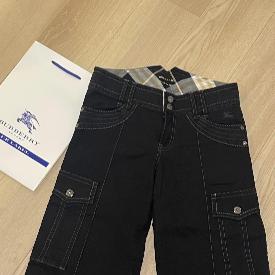 【BURBERRY BLUE LABEL】ブラック ワイドパンツ