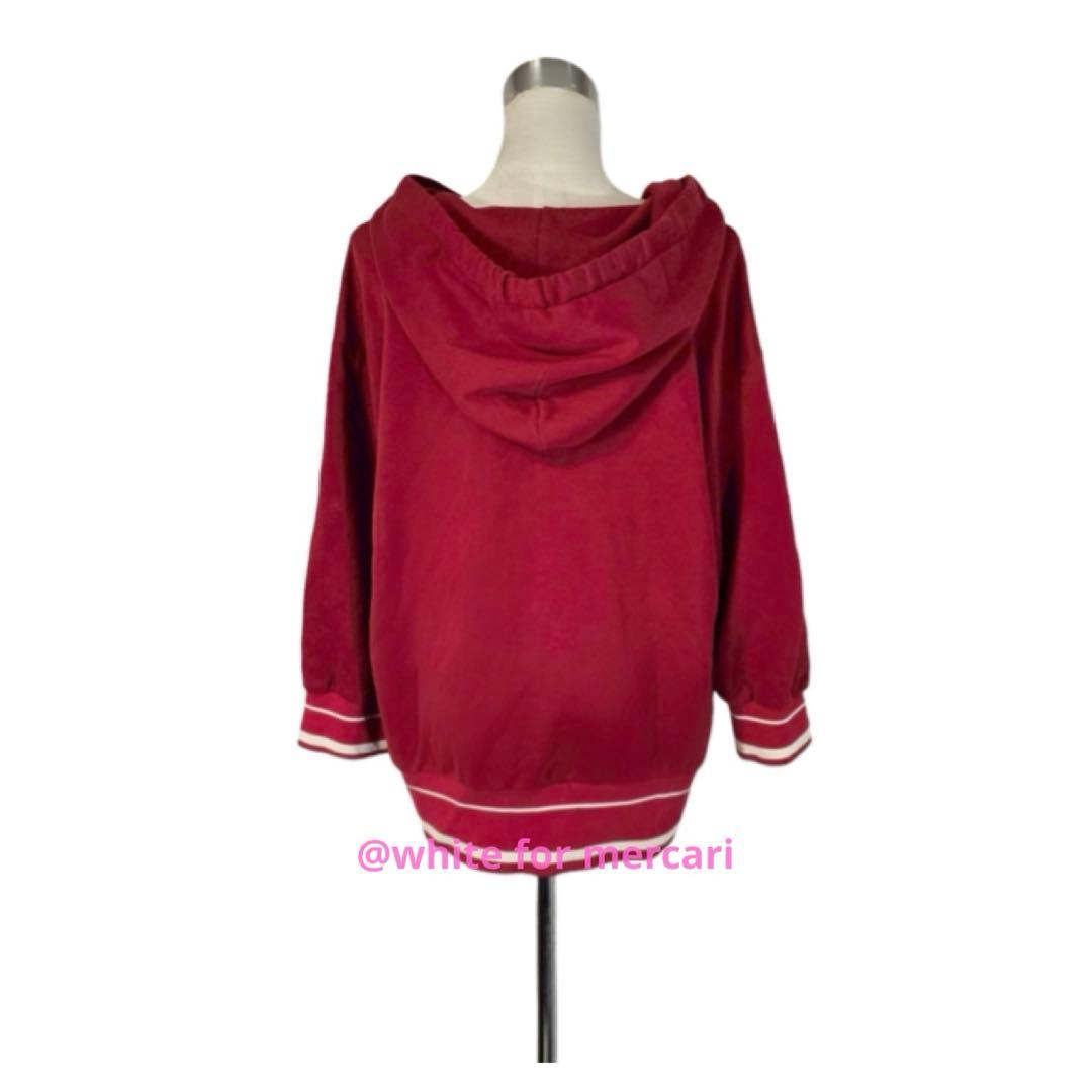 DOLCE&GABBANA クイーンロゴ深紅スウェットパーカー