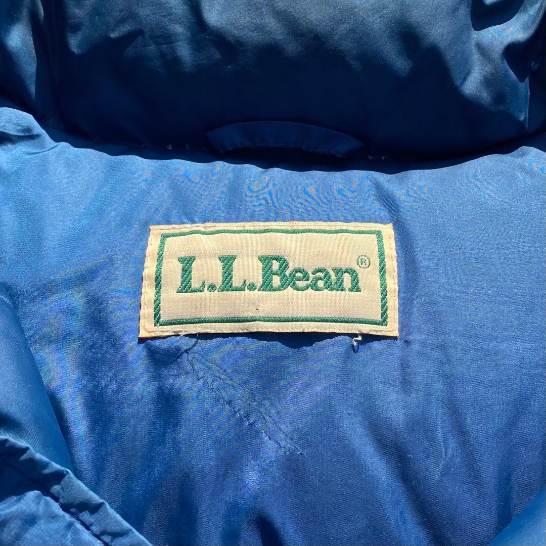 l.l.bean 80's ネイビー ダウンベスト スタンドカラー