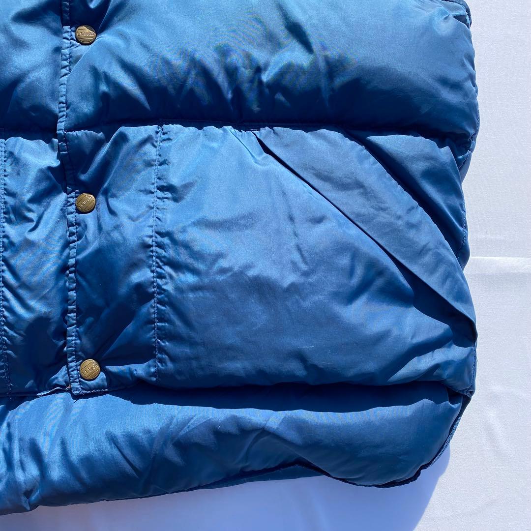 l.l.bean 80's ネイビー ダウンベスト スタンドカラー