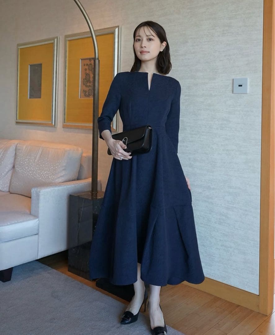 ワンピース laubeblanc Keyneck Jacquard Dress