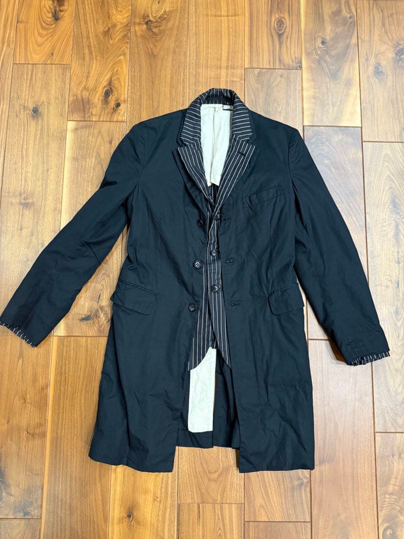 コムデギャルソン 二重 レイヤード ロング ジャケット　2011ss